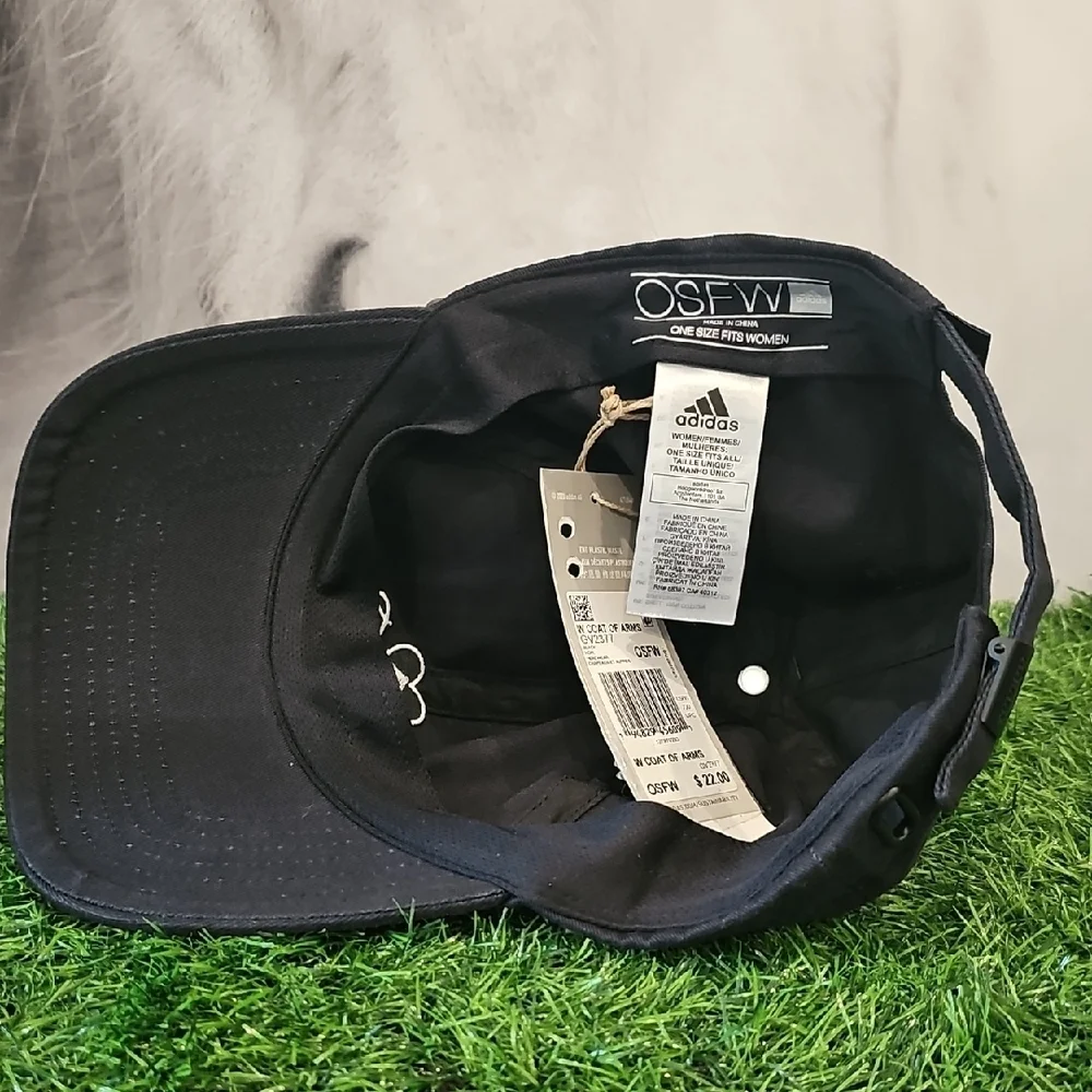 ADIDAS Women BLACK ADIDAS COAT OF ARMS GOLF CAP - Picture 3 of 7